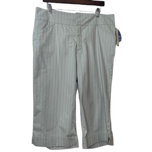New Dockers Truly Slimming Blue Stripe Capri Pants